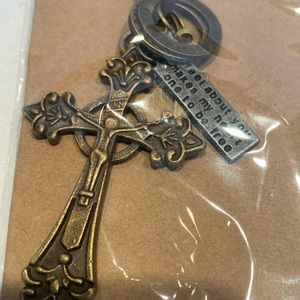 NIP and vintage-Style bronze antique-looking Celtic Cross, etc.